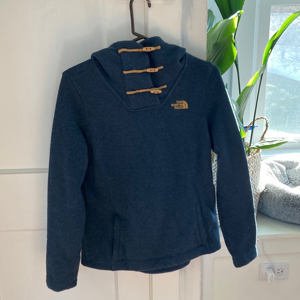 Navy blue the north face with button detail size M